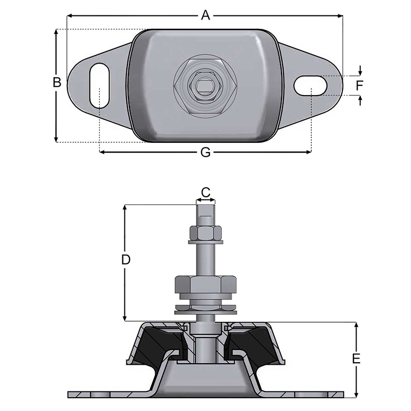 Marin Tip Titreşim Takozu MAR-004